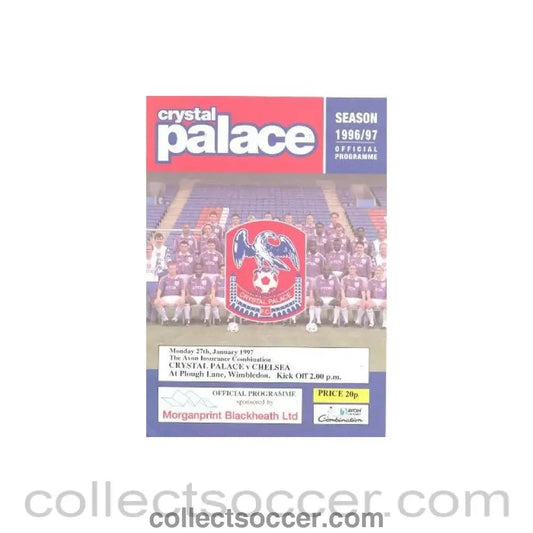 1997 - Crystal Palace v Chelsea official programme 27/01/1997 - Collect Soccer