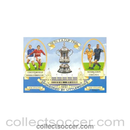 1997 F.A. Cup Semi-Finals postcard 116th FA Cup Final