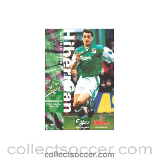 1997 - Hibernian v Airdrieonians official programme 17/05/1997 Scottish League - Collect Soccer