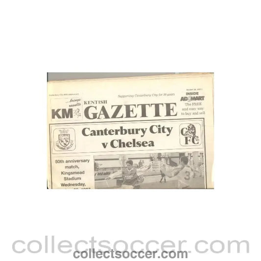 1997 - Kentish Gazette about the match Canterbury City v Chelsea of 29/10/1997