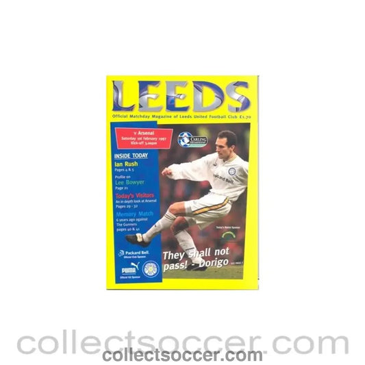 1997 - Leeds United v Arsenal official programme 01/02/1997 - Collect Soccer
