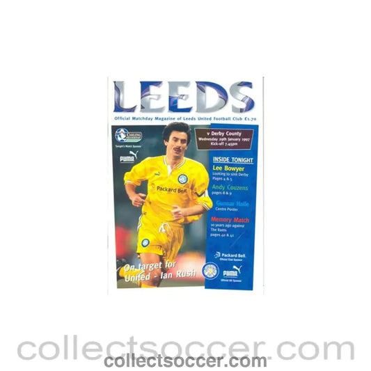 1997 - Leeds United v Derby County official programme 29/01/1997 - Collect Soccer