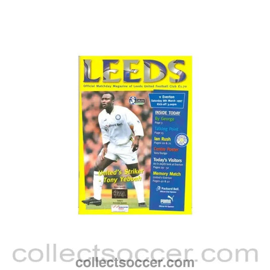 1997 - Leeds United v Everton official programme 08/03/1997 - Collect Soccer