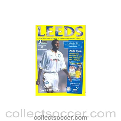 1997 - Leeds United v Leicester City official programme 11/01/1997 - Collect Soccer