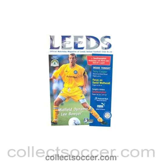 1997 - Leeds United v Southampton official programme 12/03/1997 - Collect Soccer