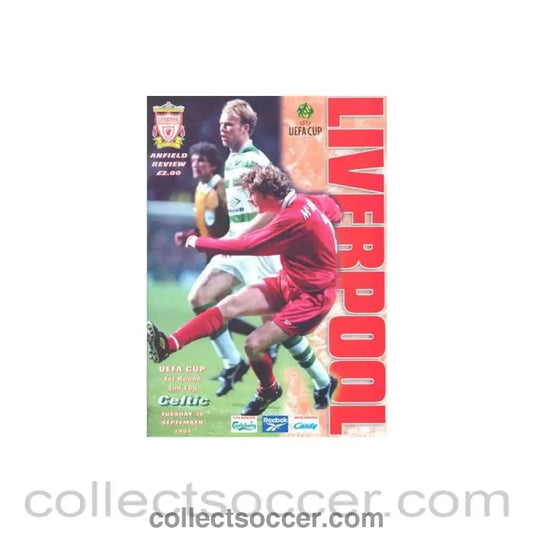 1997 - Liverpool v Celtic official programme 30/09/1997 UEFA Cup - Collect Soccer