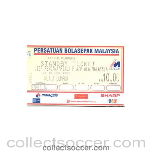 1997 - Malaysia’97 IX FIFA World Youth Championship 1997 standby ticket valid for 1997