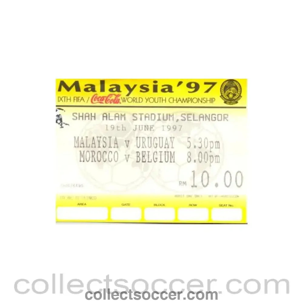 1997 - Malaysia’97 IX FIFA World Youth Championship 1997 ticket 19/06/1997