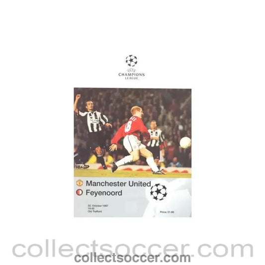 1997 - Manchester United v Feyenoord official programme 22/10/1997 Champions League - Collect Soccer