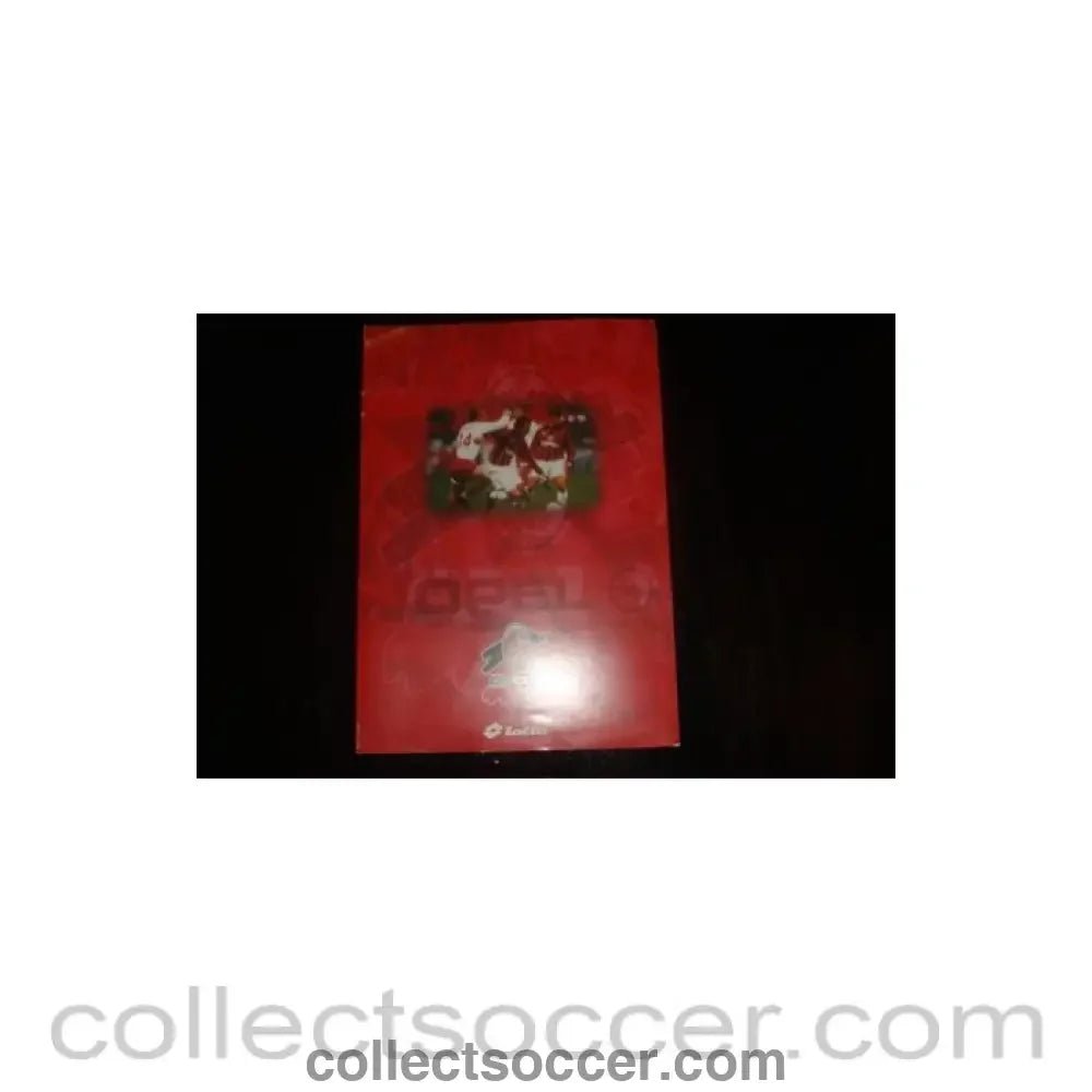 1997 - Milan v Chelsea press pack with a teamsheet 19/02/1997 - Collect Soccer