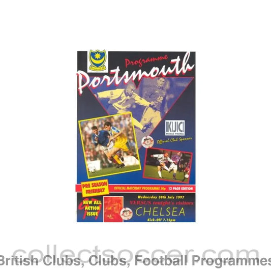 1997 - Portsmouth vChelsea official programme 30/07/1997 Pre-Season Friendly