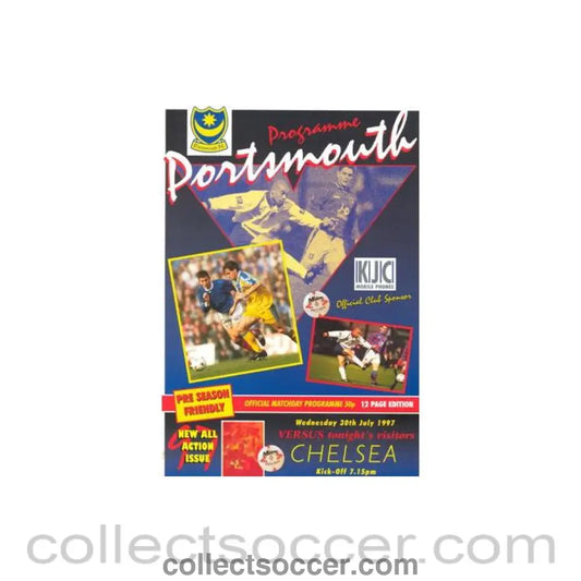 1997 - Portsmouth vChelsea official programme 30/07/1997 Pre - Season Friendly - Collect Soccer