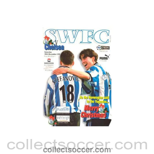 1997 - Sheffield Wednesday vChelsea official programme 20/12/1997