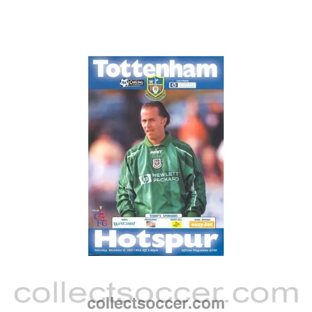 1997 - Tottenham Hotspur vChelsea official programme 06/12/1997 - Collect Soccer