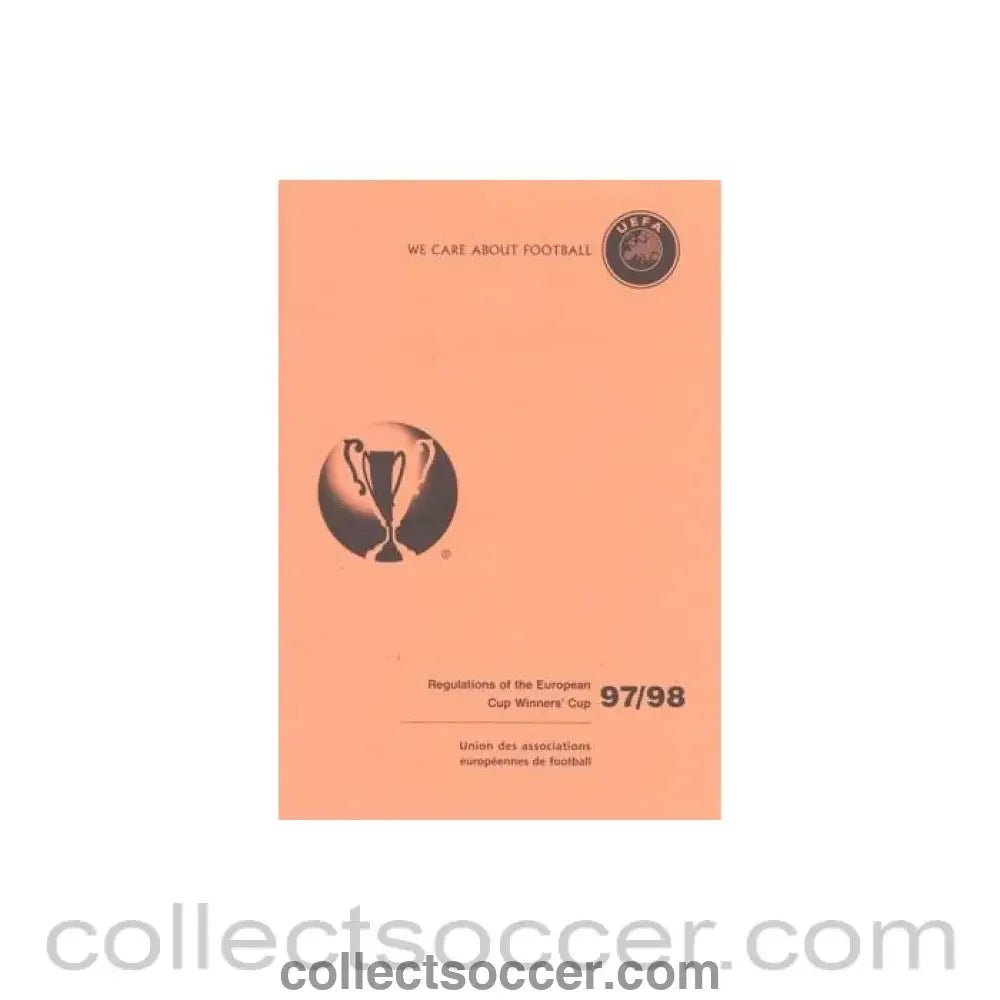 1997 - UEFA Regulations of the European Cup Winners Cup 1997-1998 - Collect Soccer