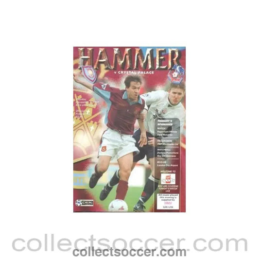 1997 - West Ham United v Crystal Palace official programme 03/11/1997 - Collect Soccer