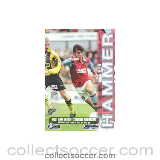 1997 - West Ham United v Sheffield Wednesday official programme 03/05/1997 Premier League - Collect Soccer