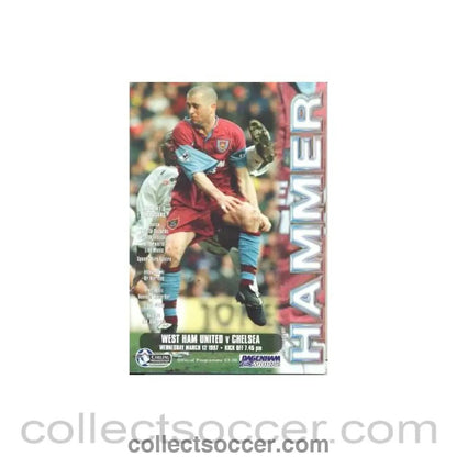 1997 - West Ham United vChelsea official programme 12/03/1997 Carling Premiership - Collect Soccer