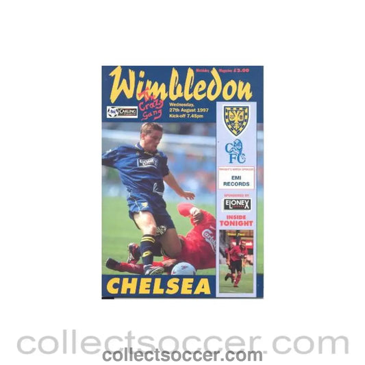 1997 - Wimbledon vChelsea official programme 27/08/1997