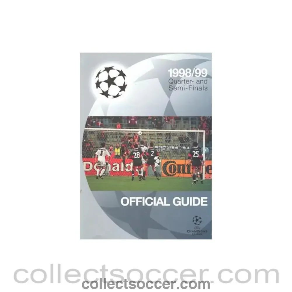 1998-1999 Champions League Official Guide Quarter- and Semi-Finals - Collect Soccer