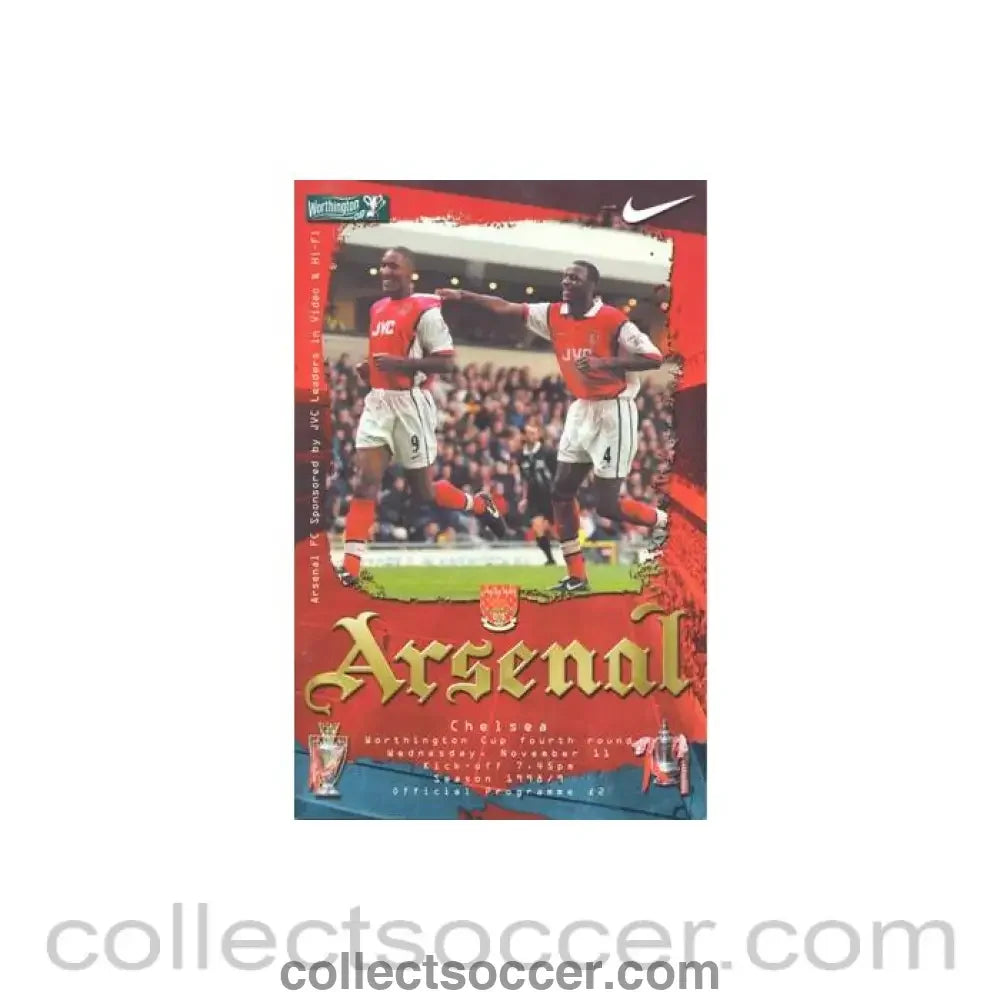 1998 - Arsenal v Chelsea official programme 11/11/1998 Football League