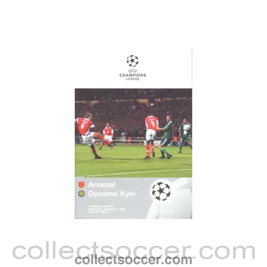 1998 - Arsenal v Dynamo Kiev official programme 21/10/1998 Champions League