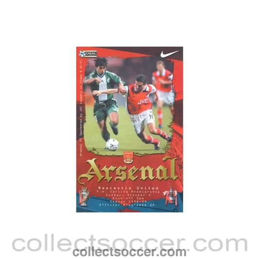 1998 - Arsenal v Newcastle United official programme 04/10/1998 Premier League