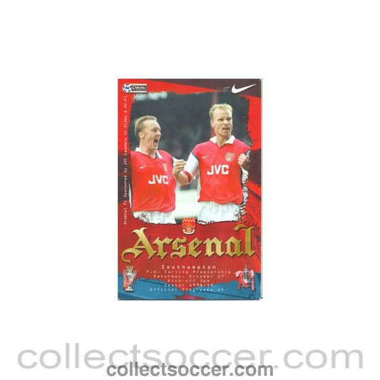1998 - Arsenal v Southampton official programme 17/10/1998 Premier League