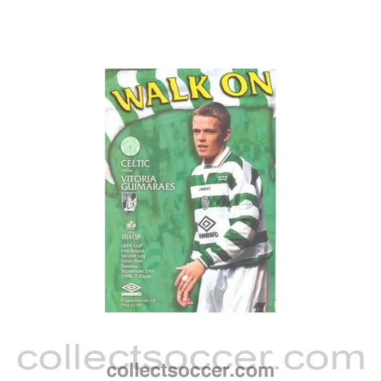 1998 - Celtic v Vitoria Guimaraes official programme 29/09/1998 UEFA Cup - Collect Soccer