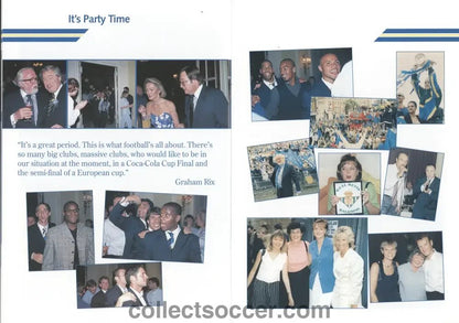 1998 Chelsea League Cup Final Winners Menu - Collect Soccer