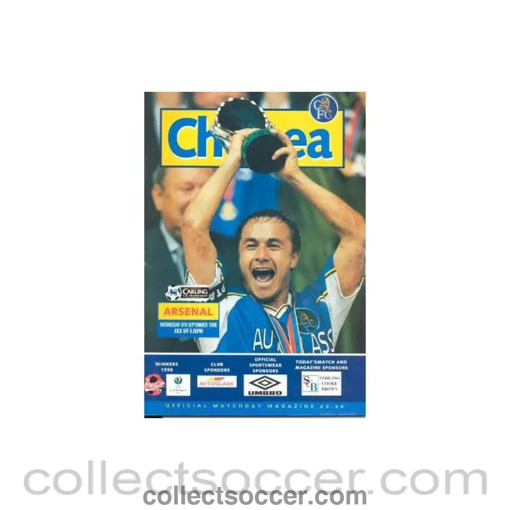 1998 - Chelsea v Arsenal official programme 09/09/1998 - Collect Soccer