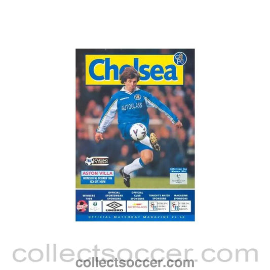 1998 - Chelsea v Aston Villa official programme 09/12/1998 - Collect Soccer