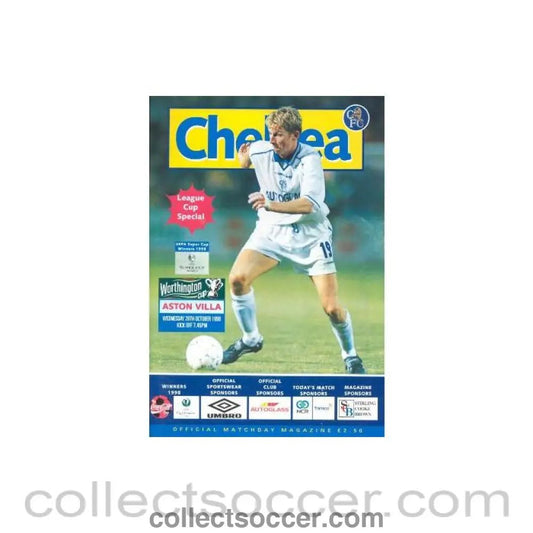 1998 - Chelsea v Aston Villa official programme 28/10/1998 - Collect Soccer