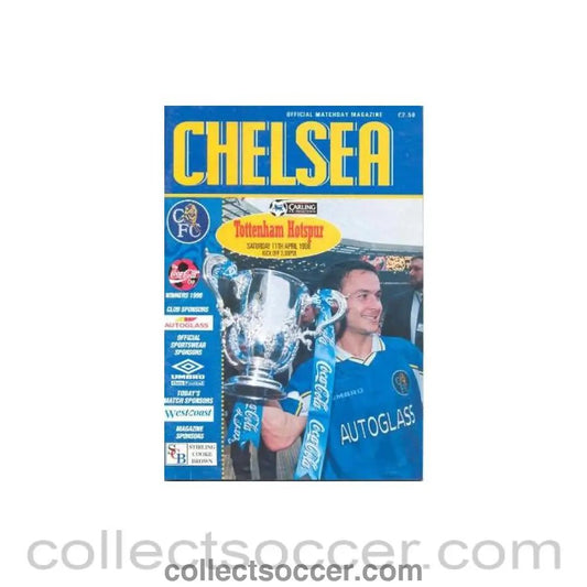 1998 - Chelsea v Tottenham Hotspur official programme 11/04/1998 - Collect Soccer