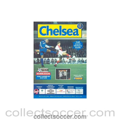 1998 - Chelsea v Wimbledon official programme 14/11/1998 - Collect Soccer