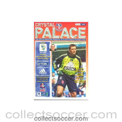 1998 - Crystal Palace v Port Vale official programme 12/09/1998 - Collect Soccer