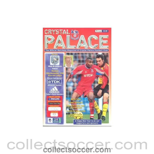 1998 - Crystal Palace v West Bromwich Albion official programme 28/12/1998 - Collect Soccer