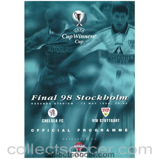 1998 Cup Winners Cup Final Official Programme Chelsea v Stuttgart - Collect Soccer