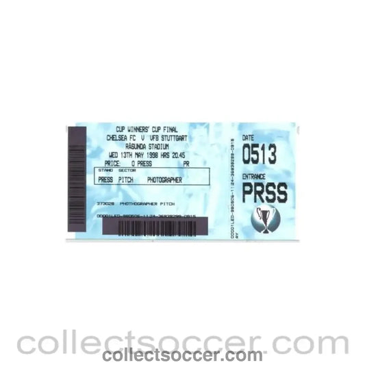 1998 Cup Winners Cup Final Ticket Chelsea v Stuttgart ticket