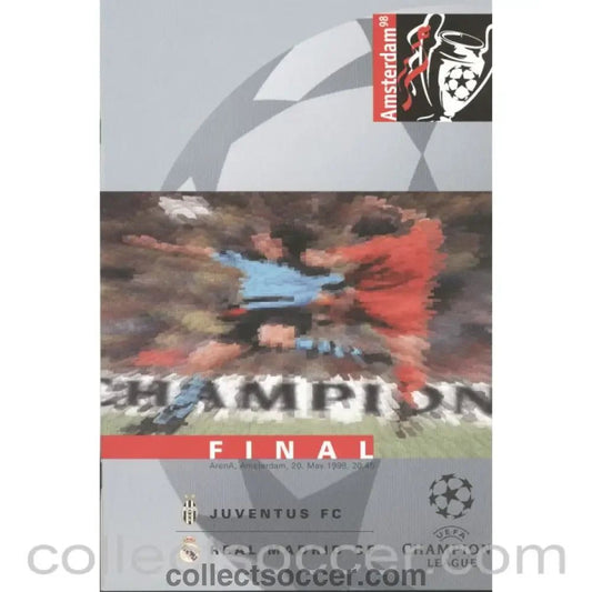 1998 European Cup Final Programme Juventus v Real Madrid - Collect Soccer