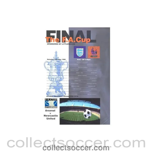 1998 FA Cup Final Programme Arsenal v Newcastle United