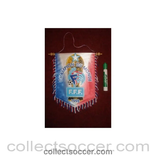 1998 - French Football Federation - World Cup 1998 Pennant once property of the football referee Neil Midgley