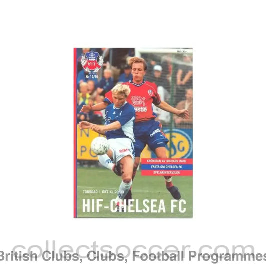 1998 - Helsingborg vChelsea official programme 01/10/1998