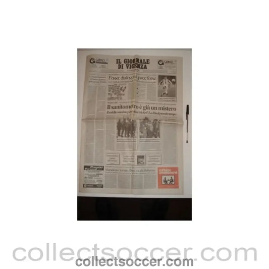 1998 - Il Giornale di Vicenza newspaper of 02/04/1998 covering Vicenza v Chelsea in a semi-final