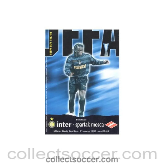 1998 Inter Milan v Spartak Moscow official programme 31/03/1998 UEFA Cup