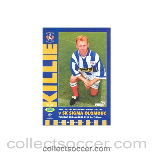 1998 - Kilmarnock v Sigma Olomouc official programme 25/08/1998 UEFA Cup - Collect Soccer