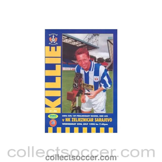 1998 - Kilmarnock v Zeljeznicar Saraevo official programme 29/07/1998 UEFA Cup - Collect Soccer