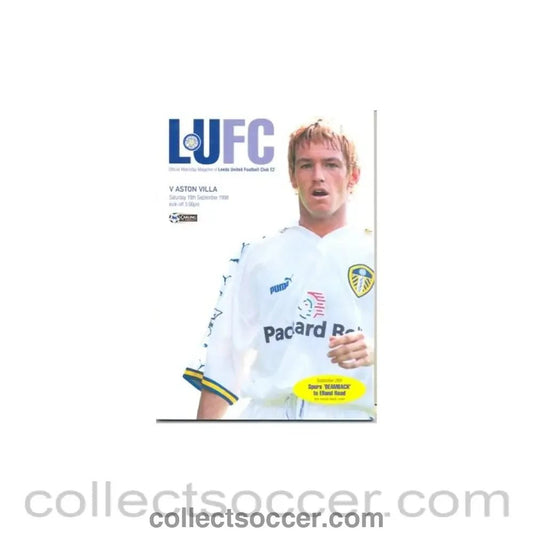 1998 - Leeds United v Aston Villa official programme 19/09/1998 - Collect Soccer