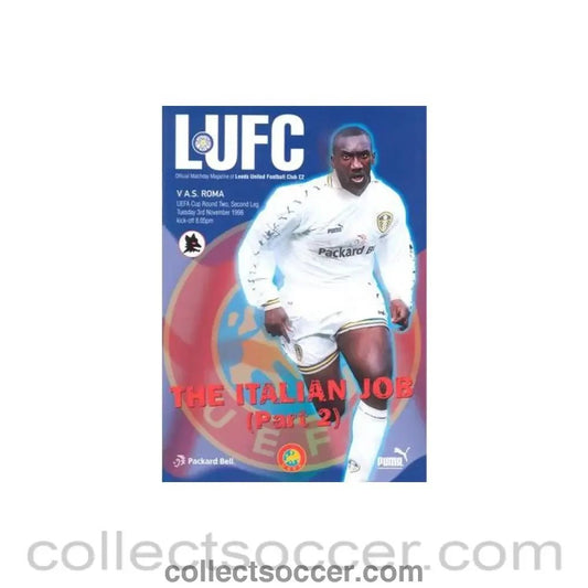 1998 - Leeds United v Roma official programme 03/11/1998 UEFA Cup - Collect Soccer
