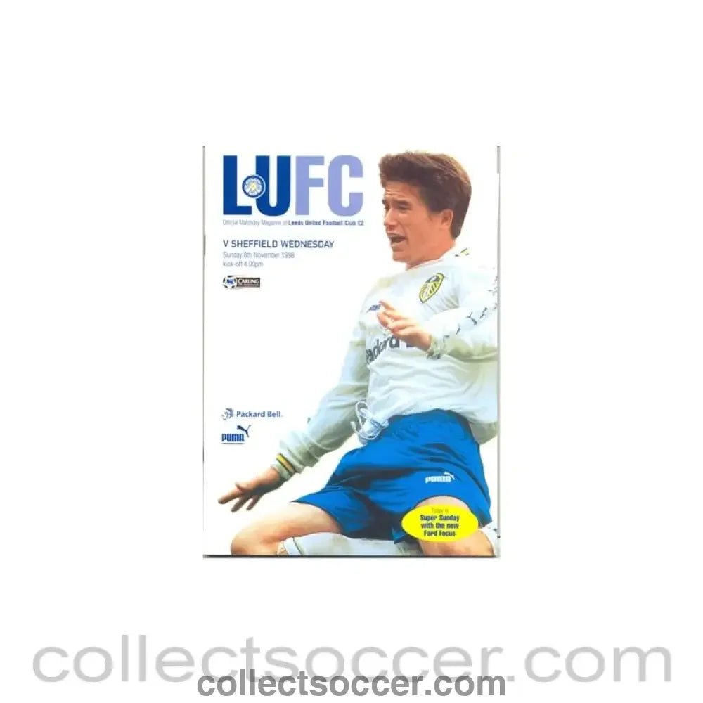 1998 - Leeds United v Sheffield Wednesday official programme 08/11/1998 - Collect Soccer